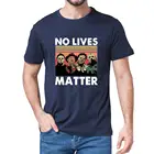 Мужская хлопковая футболка, забавная Винтажная футболка с коротким рукавом из фильма ужасов на Хэллоуин, No Lives Matter