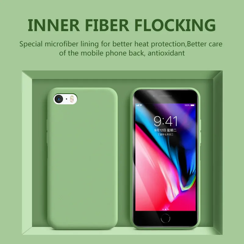 liquid silicone soft case for iphone se 2020 se 2 se2 se2020 iphonese matte slim tpu phone cover for iphone se 2020 case coque free global shipping