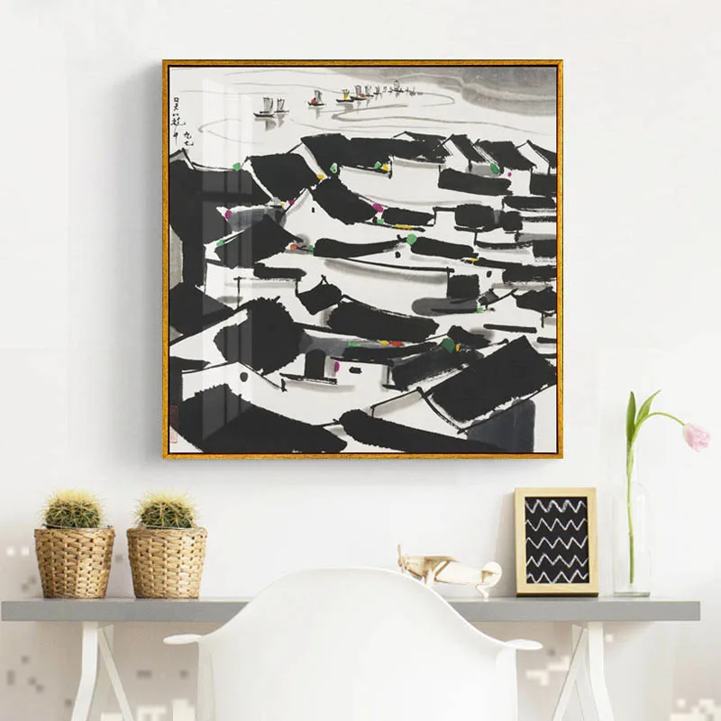 Wu Guanzhong Landscape Painting Chinese Style Canvas Printings HD Print Home Decor Living Room Wall Art Paintings Unframed