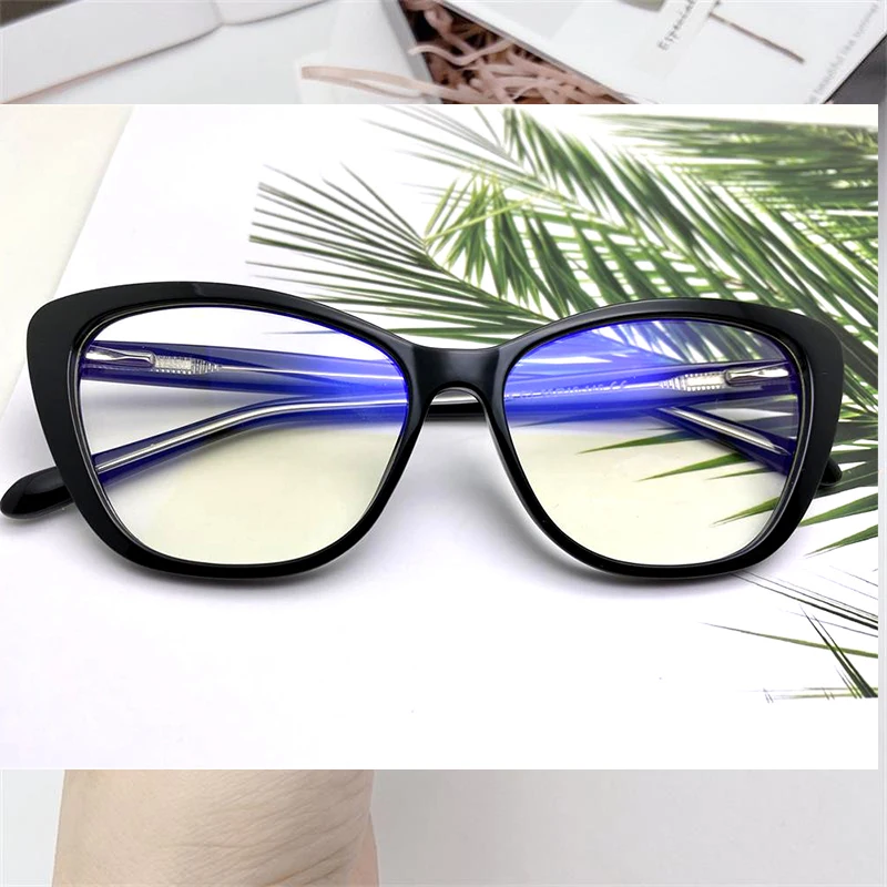 

2020 Trends Office Anti Blue Light Red Cat Eye Glasses Computer Women Spectacles Vision Care Gaming Men Eyeglasses Frame TR90
