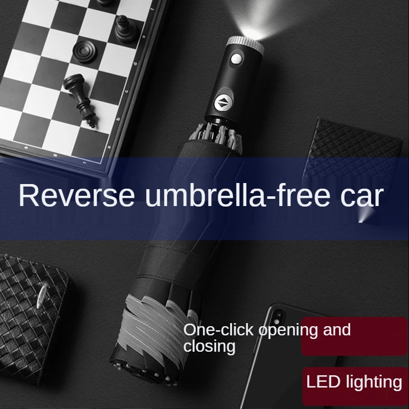 

Creative Automatic Reverse Umbrella Edging Reflective Umbrella Business Advertising Umbrella Gift Umbrella