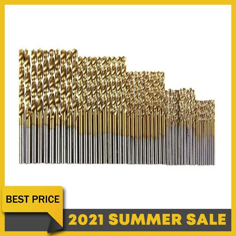 Новинка 50 шт. высокоскоростное спиральное сверло из быстрорежущей стали с