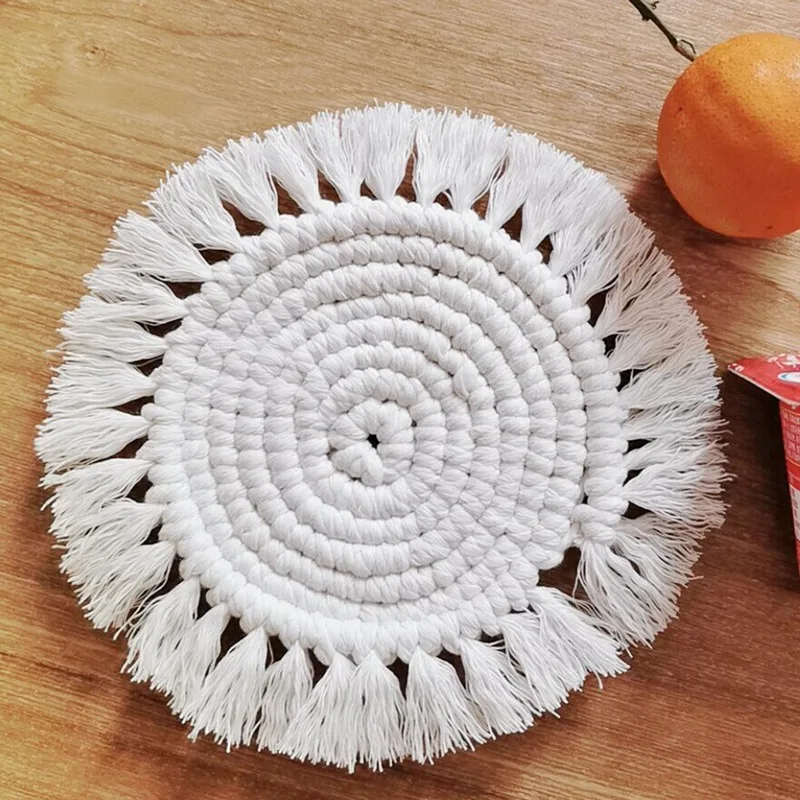 Богемный стиль ручной работы салфетки DIY круглый коврик под чашку кофе чай