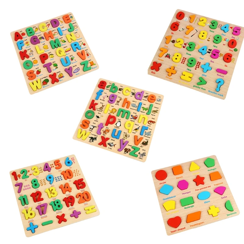 

Деревянная доска-пазл Геометрическая/Алфавит/цифры