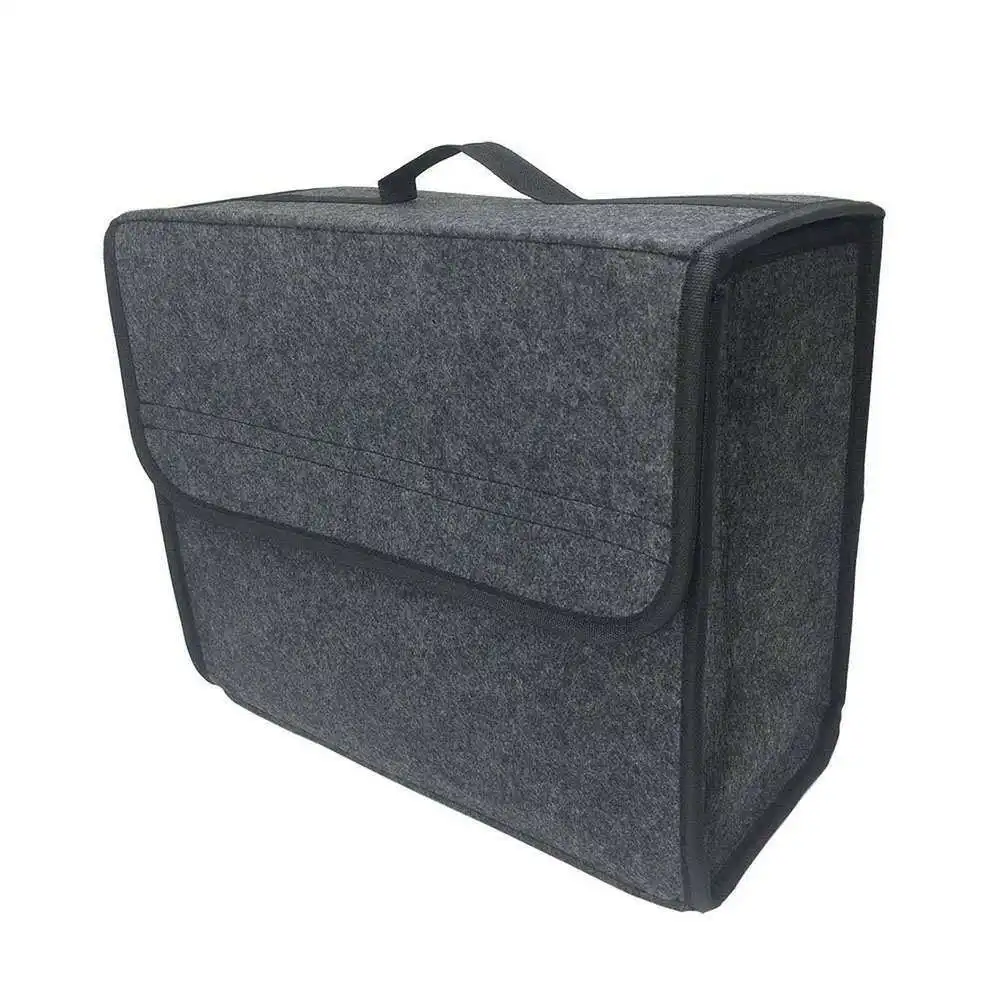 

Portable Foldable Car Trunk Organizer Felt Cloth Storage Box Case Auto Interior Stowing Tidying Container Bags Backseat
