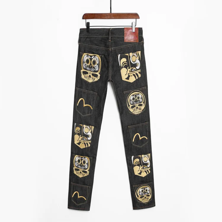 

Authentic Breathable Top Quality Trend Fashion Men Pants Jeans Straight Multi-pocket Leisure Mid Waist Men's Trousers