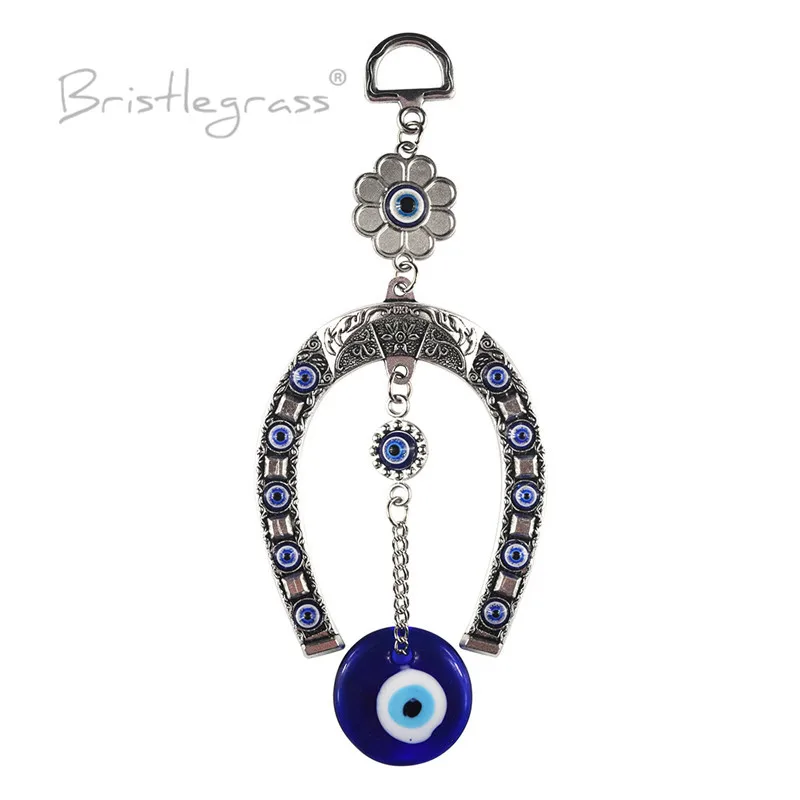 BRISTLEGRASS Турецкая голубой с клипсами Дурной глаз Подкова слон настенный подвеска