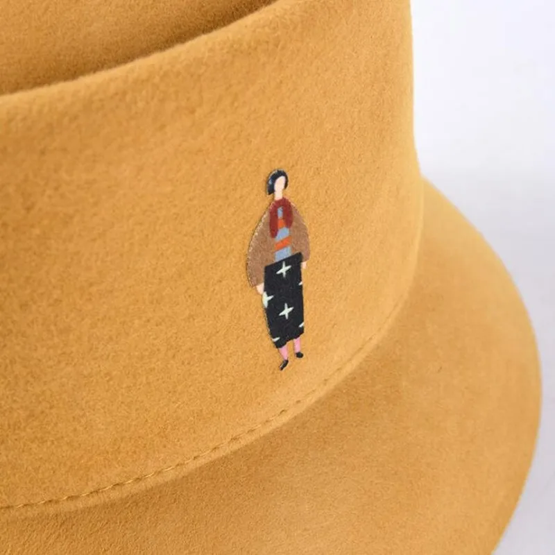 

SILOQIN Trend Panama Ladies Cap Quality Fashion Wool Bucket Hats Men Women Autumn Winter Elegant Noble Brand Sombrero Couple Hat