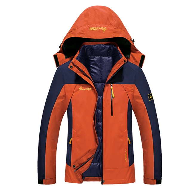 Зимние женские куртки из 2 предметов спортивные водонепроницаемые пальто с