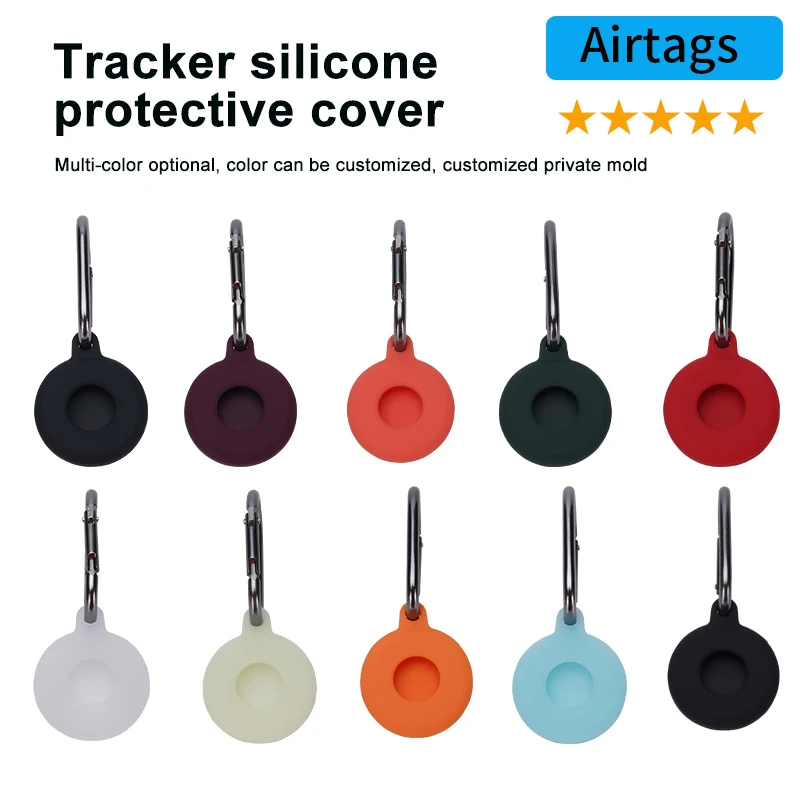 

Newest Protective Case For AirTags Anti-loss Set Silicone Soft Waterproof Scratchproof Cover For Apple AirTags Silicone Case