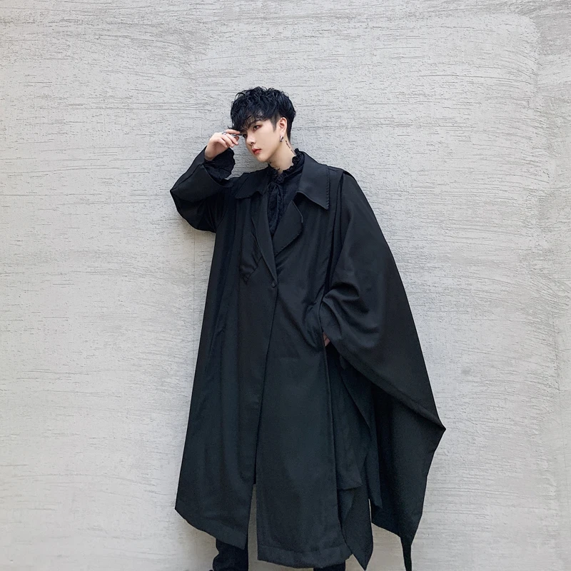 Новинка весна осень 2020 японская Асимметричная однотонная ветровка в стиле