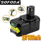 Новый литий-ионный аккумулятор высокой емкости 18 в 9800 мАч для Ryobi Hot P108 RB18L40, аккумуляторная батарея для электроинструмента Ryobi ONE +, лидер продаж