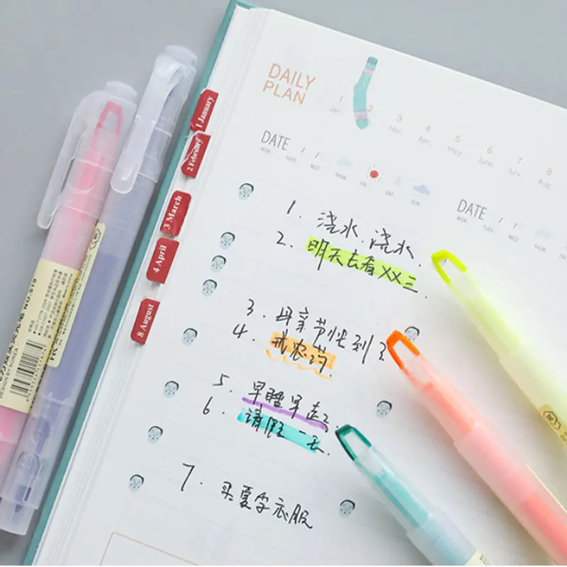 8 цветов Двойная кисть акварельная ручки для эскиза искусство манга школьные