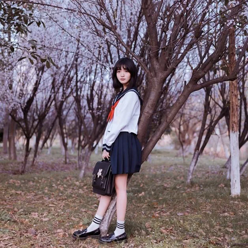 Navy Sailor Cosplay Costumes Women Girls Student High School Uniform Kawaii JK Suit Harajuku Anime Blouse+skirt Clothing Set