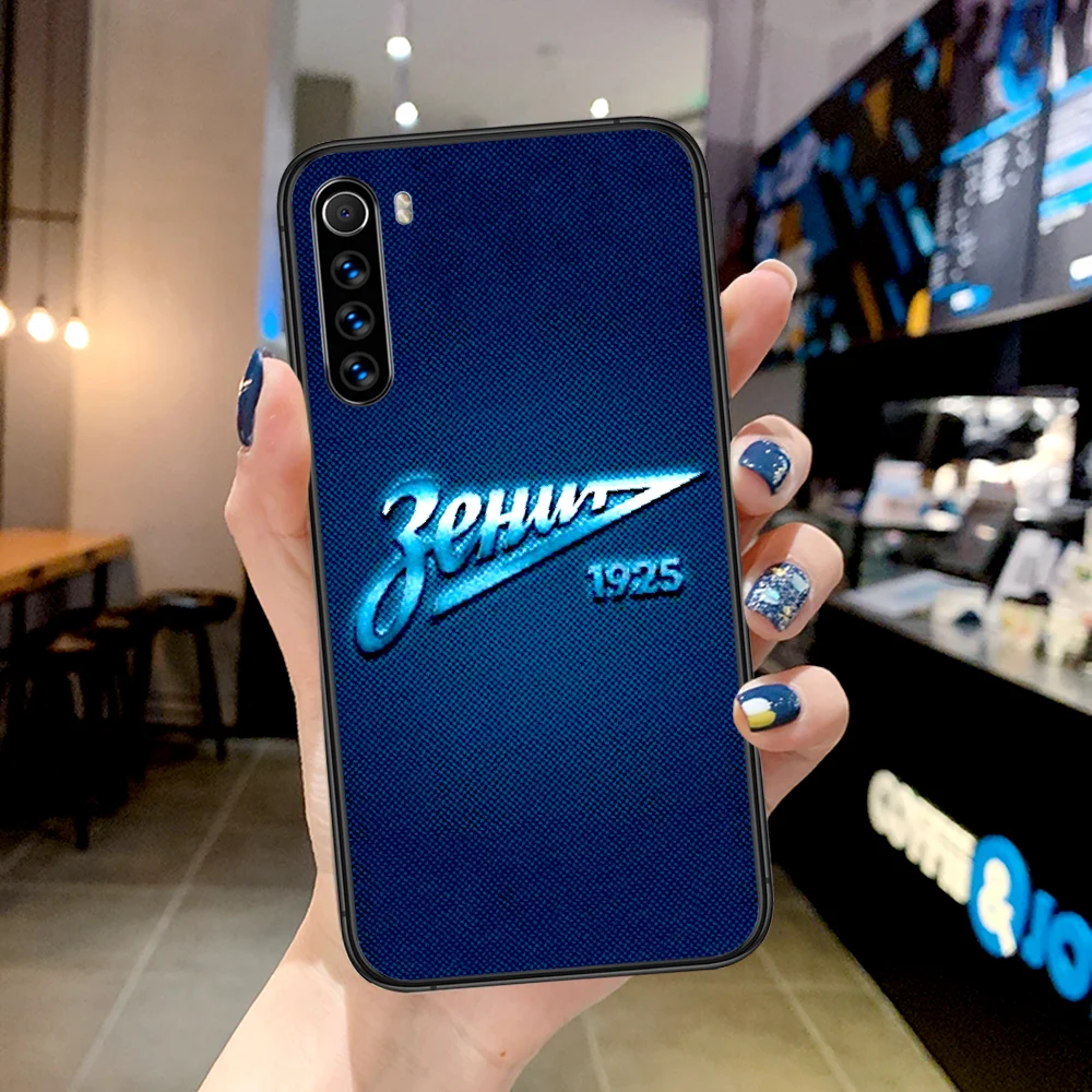 

FC Zenit Saint Phone Case For Xiaomi Redmi Note 7 8 8T 9 9S 4X 7 7A 9A K30 Pro Ultra black Funda Soft Etui Fashion Shell