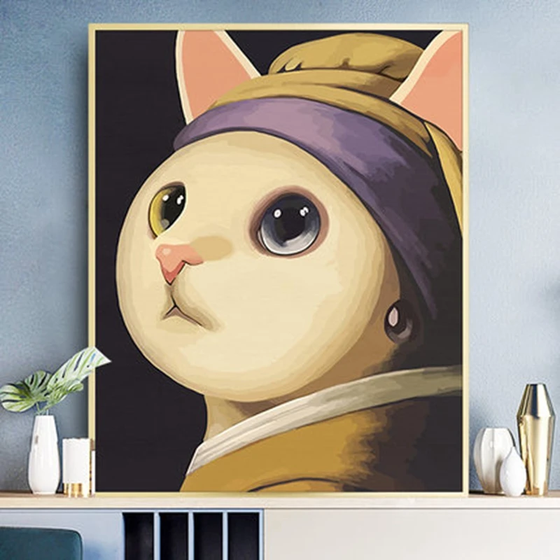 Картина по номерам абстрактная живопись в мультипликационном стиле 50x40 см DIY