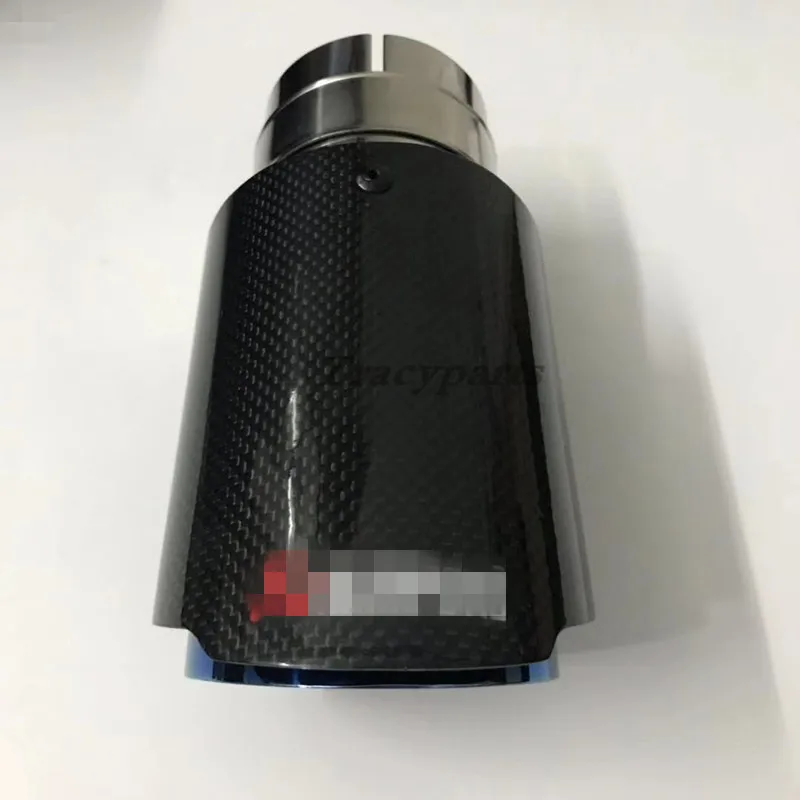 1 шт. Akrapovic гладкая ткань Глянцевая углеродная выхлопная система Глушитель Синий