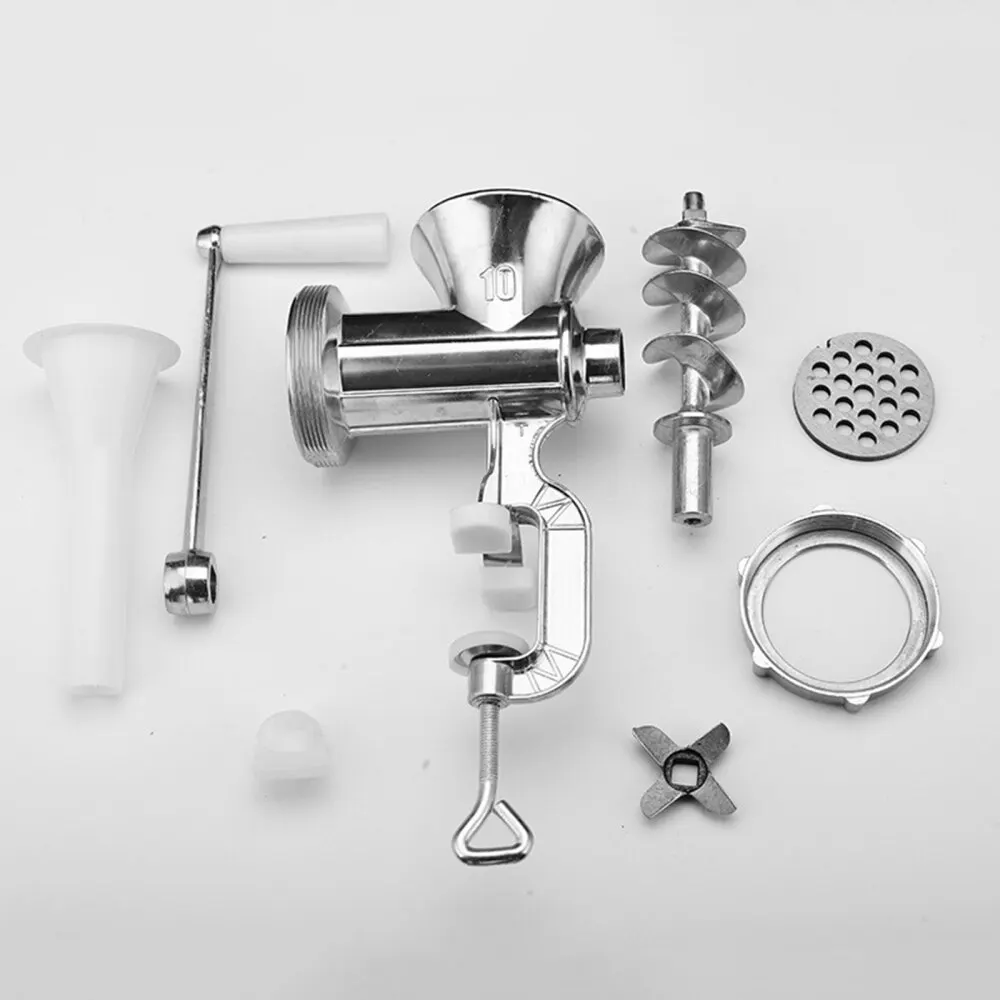 Molinillo de carne, pimienta picada, manivela multifuncional de aleaci&oacute;n de aluminio, herramientas de cocina para el hogar, m&aacute;quina de salchichas &uacute;tiles-5
