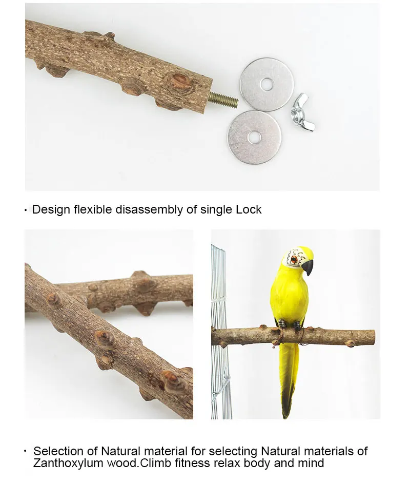 Pet Parrot птица стоящая палка дикая Виноградная деревянная колючая пепельная