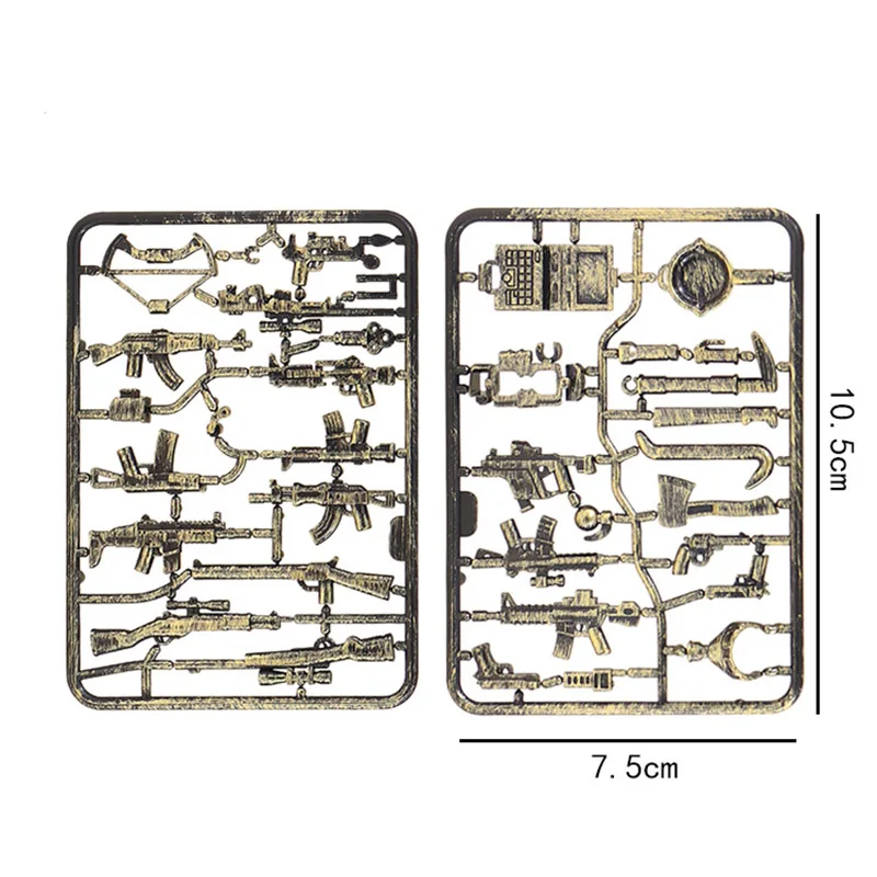 Новинка распродажа просвечивающий военный пистолет Moc WW2 Черное золото оружие
