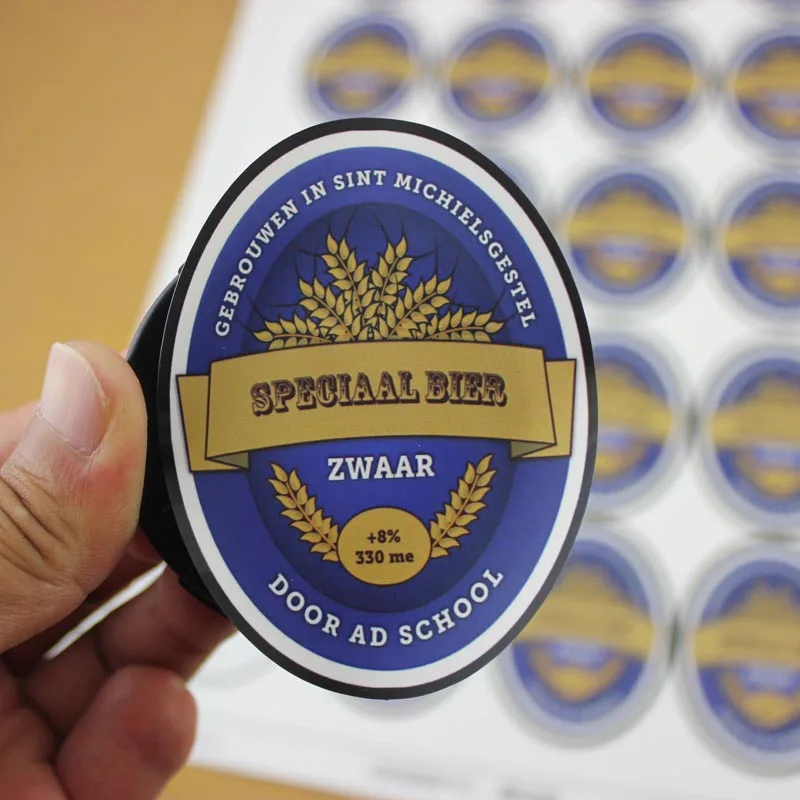 Пользовательские наклейки с этикетками принтом для бутылок логотипом пива |