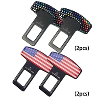 universal 2pcs car seat belt clips extension plug alarm stoppers safety belt buckles for car seats anti scratch cover interior