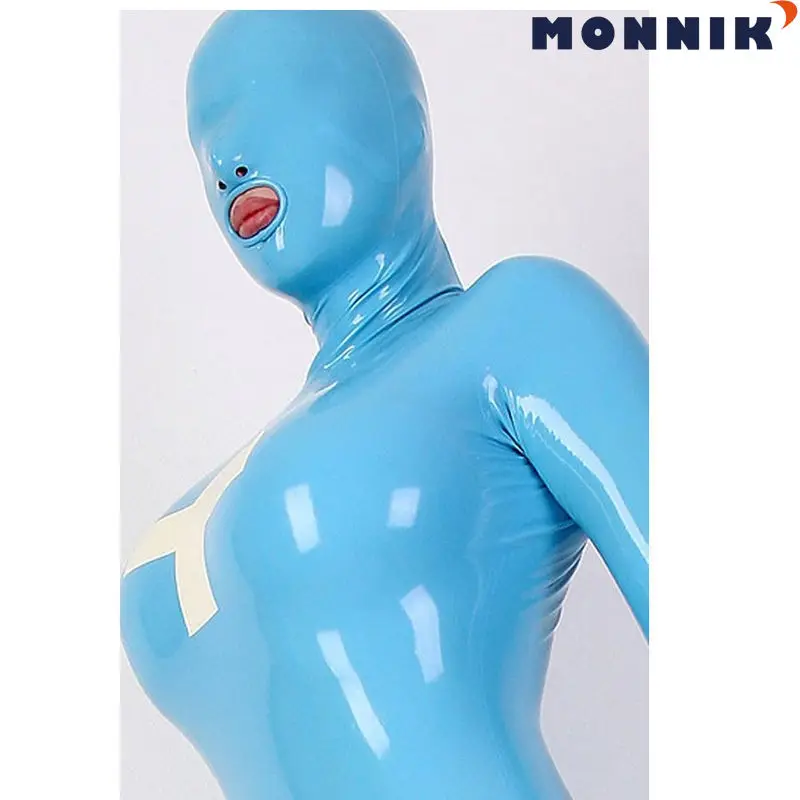 Мужской латексный комбидресс monner latexSexy с длинными рукавами носки для вечеринки
