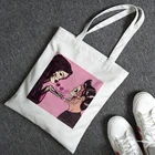 Винтажная повседневная женская сумка-шоппер большой емкости с героями мультфильмов, в стиле ольччан, демон, ужас, забавная, Готическая академия, через плечо