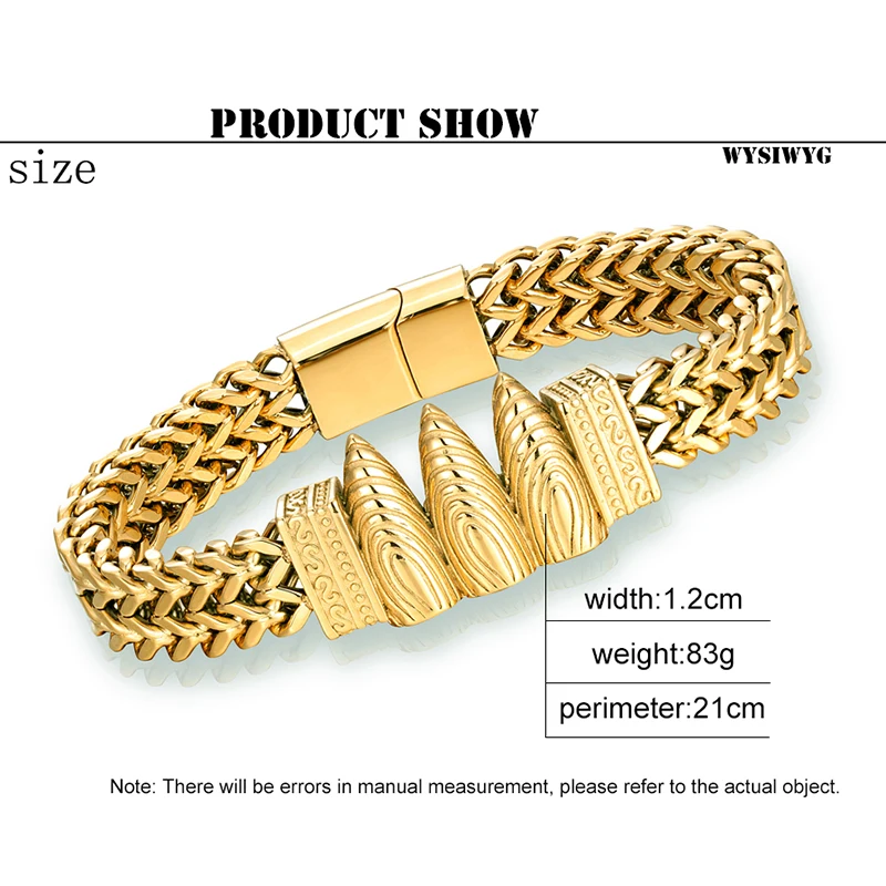 Мужской браслет из нержавеющей стали с гравировкой в виде Рун стиле хип-хоп тремя