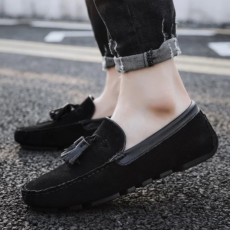 

Men's Peas Shoes Comfortable Men Casual trend Shoes Breathable Loafers Slip-on Footwear Walking Driving Men's shoes 38-45