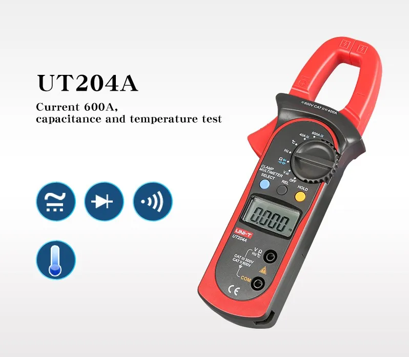 

Digital Handheld Clamp Multimeter Tester Meter DMM CE AC DC Volt Amp