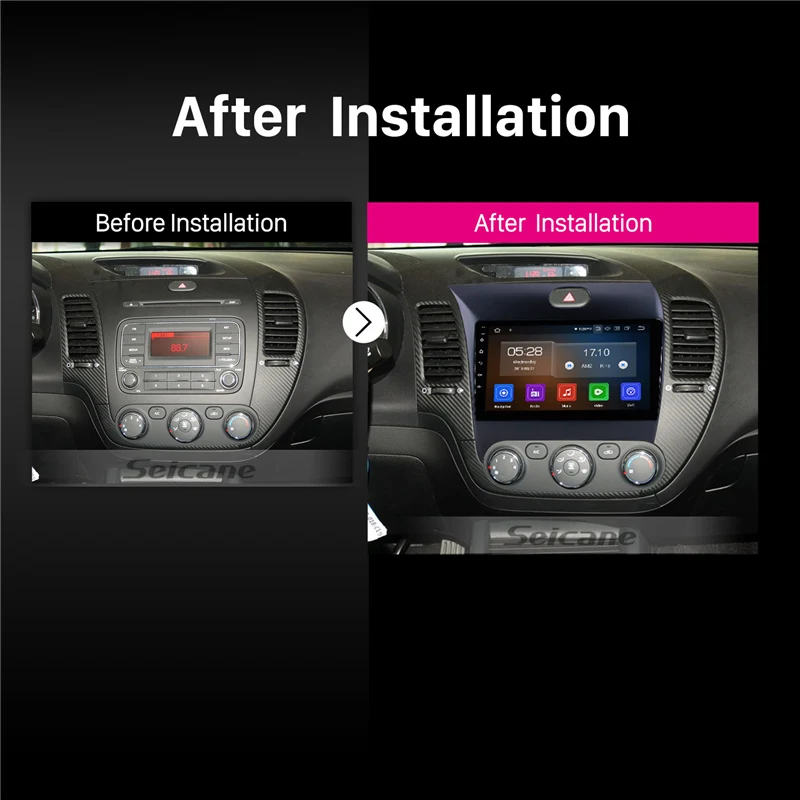 Seicane Автомобильный GPS Android 9 0 HD &quotNavi 1Din стерео для Kia k3 2013 2014 2015 2016 сенсорный экран