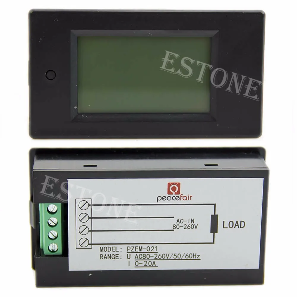 Цифровой ваттметр с ЖК-дисплеем вольтметр силовой амперметр переменного тока