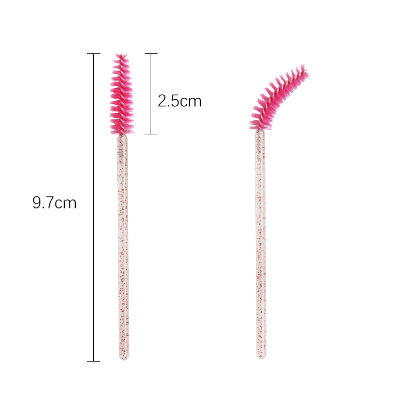 HOT 50 Pcs/Pack Disposable Crystal Eyelash Makeup Brush Diamond Handle Mascara Wands Extension Tool | Красота и здоровье