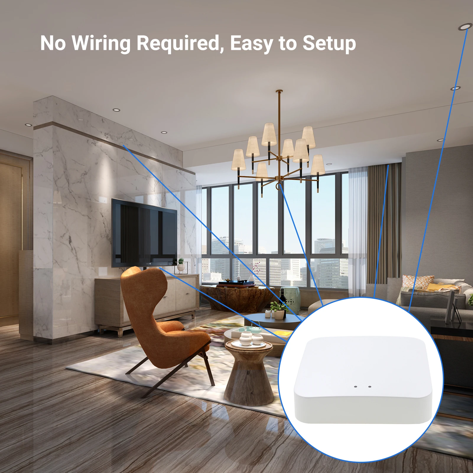 

ZigBee Gateway / BT Gateway Smart Gateway Hub 3.0 Wireless Smart Home Remote / Voice Control Compatible with Alexa Google Home