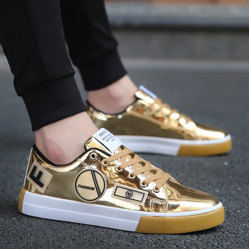 

Large Size Men's Shoes Korean Fashion Four Seasons Trendy Shoes Youth Men's Mirror Casual Shoes