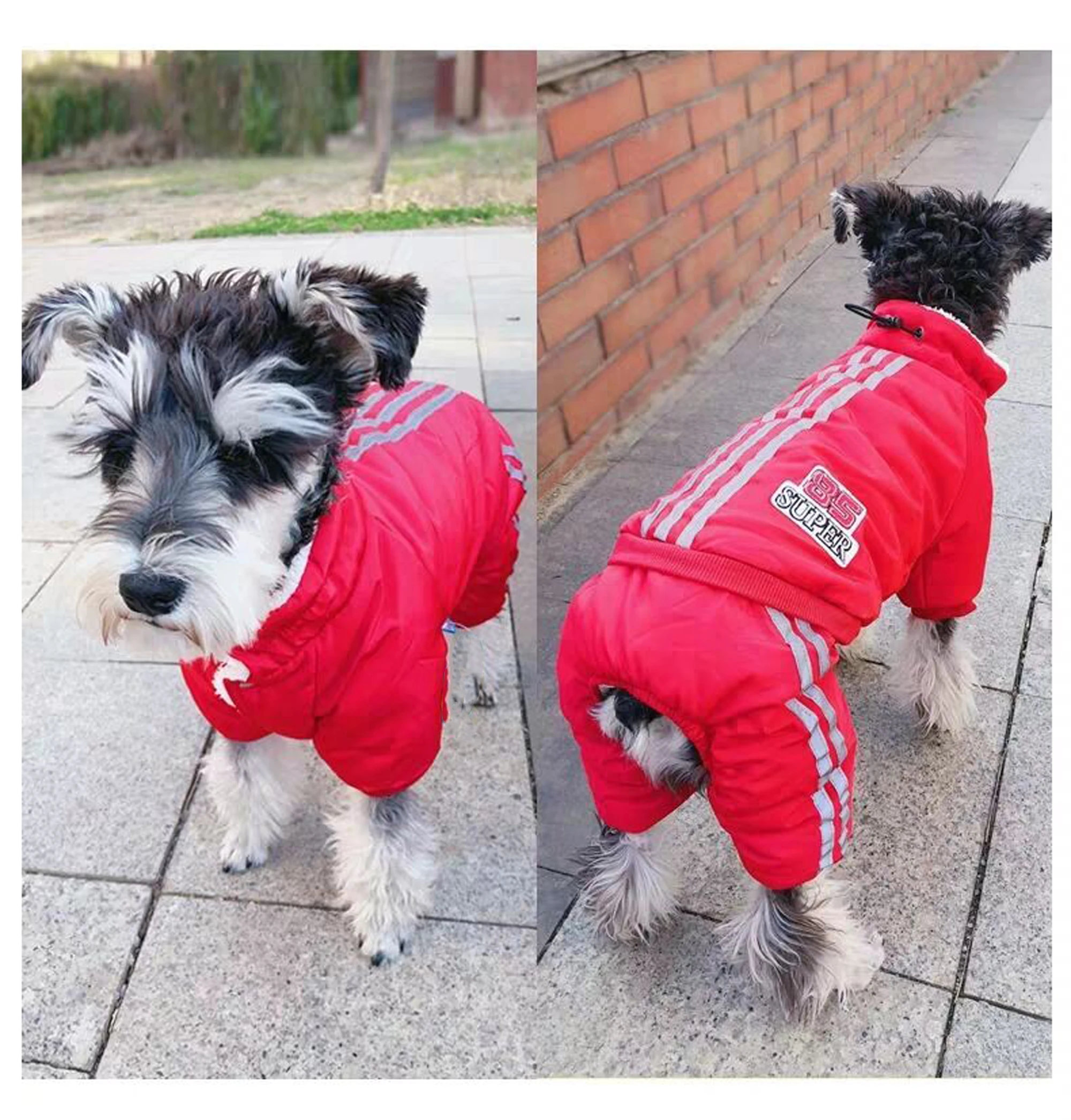 Теплая зимняя одежда для собак пальто толстые комбинезоны Комбинезоны маленьких