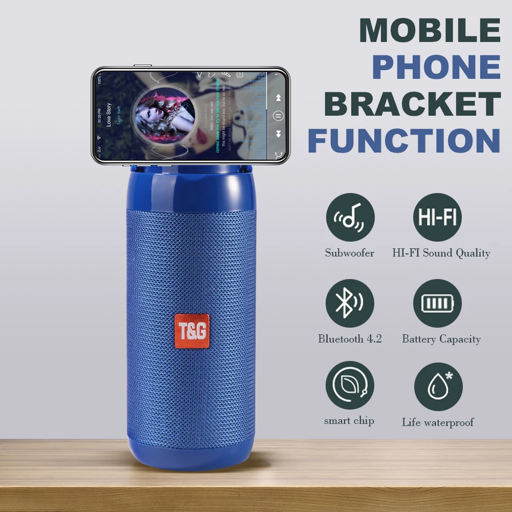 Bluetooth Колонка TG113C с поддержкой FM радио TF карты AUX кабеля|Портативные колонки| |