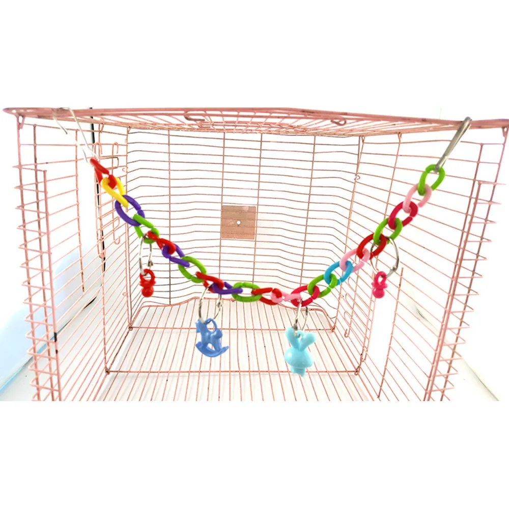 

Bird Toys Nest Decor 8pcs Swing Funny Set Safe Sewing Standing Training Play Colorful Design With Bells Pets Accessories Chew