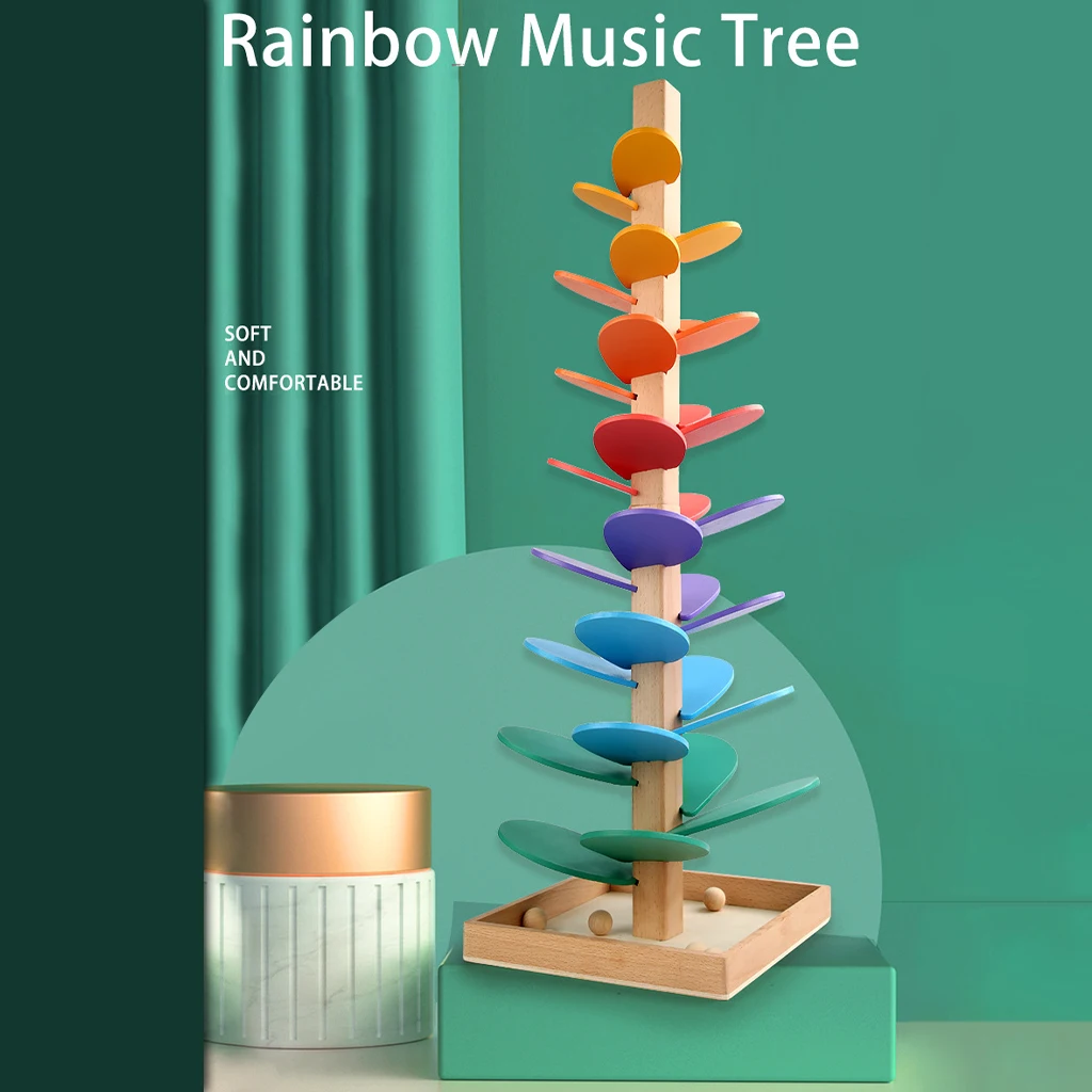 

Wooden Colorful Building Blocks Tree Singing Tree Educational Toys Gift for Kids Early Education Hands-On Ability Concentration