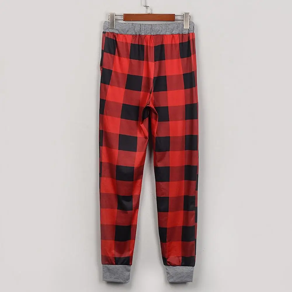 Женские модные спортивные брюки в клетку со средней талией и принтом удобные