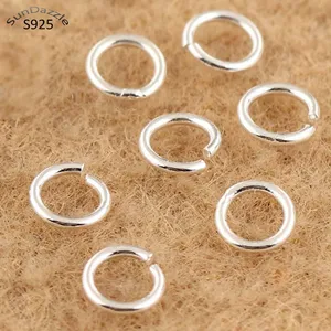 20pcs Genuine Real Pure Solid 925 Sterling Silver Open Jump Rings Split Ring for Key Chains Jewelry 