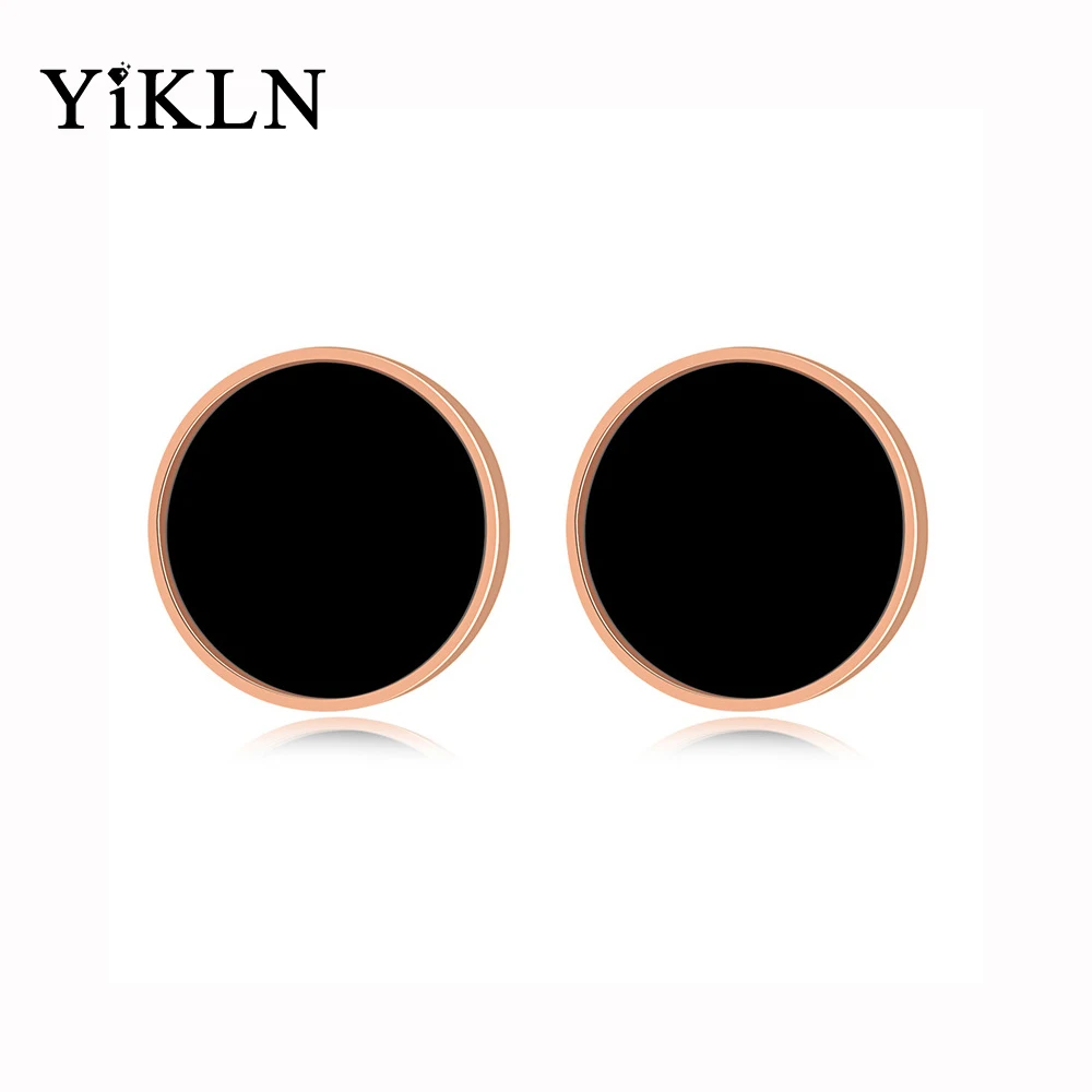 YiKLN модные 8/10 мм черные/белые фотообои для женщин из титановой стали розовое