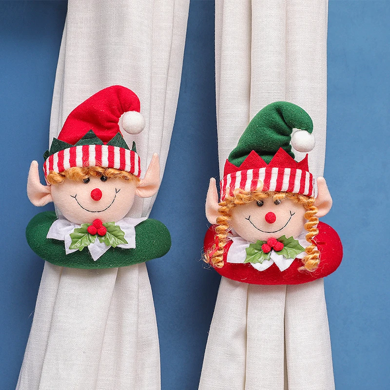 

2022 Christmas Decorations, 50cm, Cartoon Elf Curtain Buckle, Home Door Hanging Decorations, DIY Christmas Tree Holding Buckle,