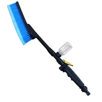 1pc blue car wash brush auto exterior retractable long handle water flow switch foam bottle car cleaning brush