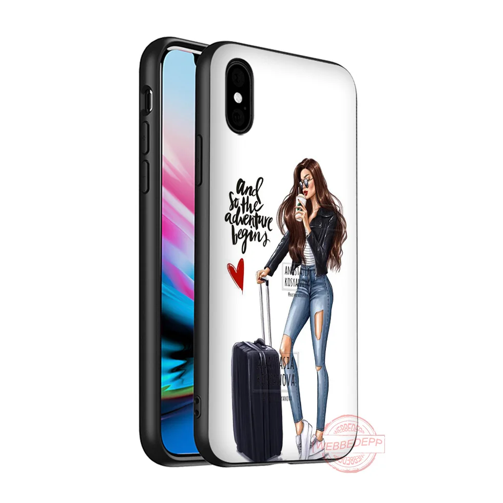WEBBEDEPP мама и дочь рисунок Мягкий Силиконовый ТПУ чехол для телефона для iPhone 5 6 7 8 Plus X XS XR XS Max 11 11peo 11proMax - Цвет: 9