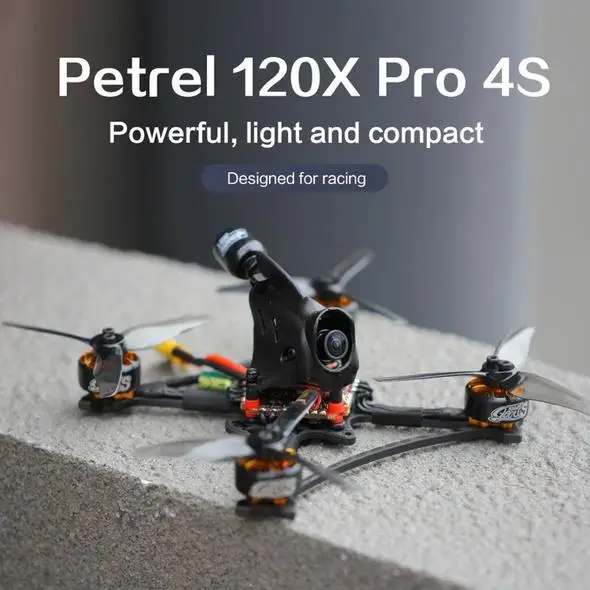 

HGLRC Petrel 120X Pro Zeus25 AIO Zeus Nano VTX 350mW CADDX ANT 1404 KV4800 4S 3inch 120mm FPV Toothpick Drone