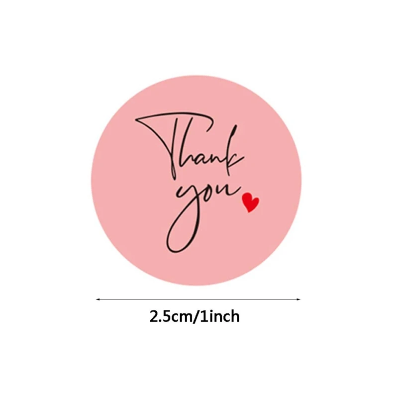 

500Pcs/Roll 3 Styles Round Thank You Stickers Gift Packaging Seal Labels Decor New Hot