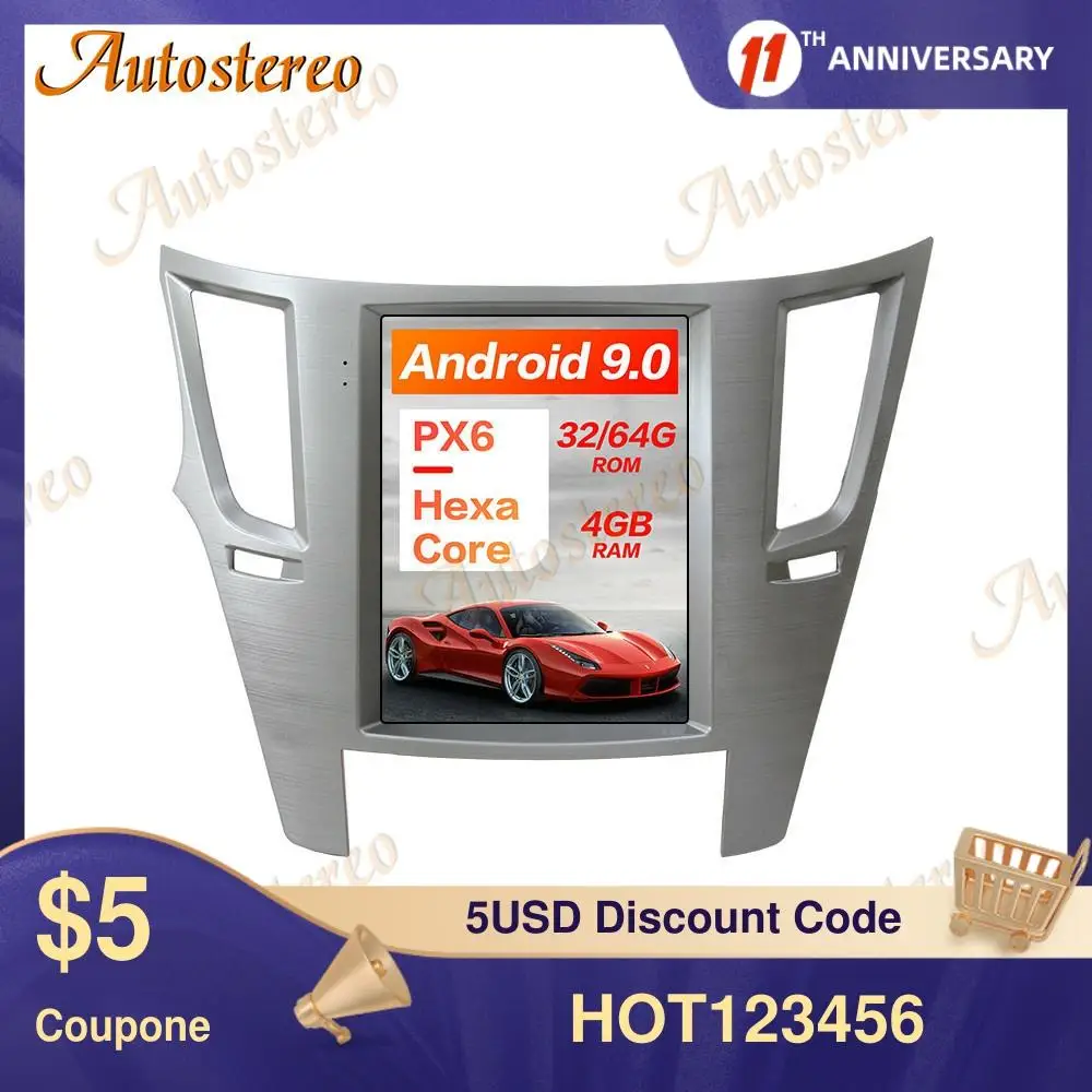

Android 9.0 6Core Car GPS Navigation For Subaru Legacy 2009-2014 Stereo Head Unit Multimedia Player Auto Radio Tape Recorder DSP