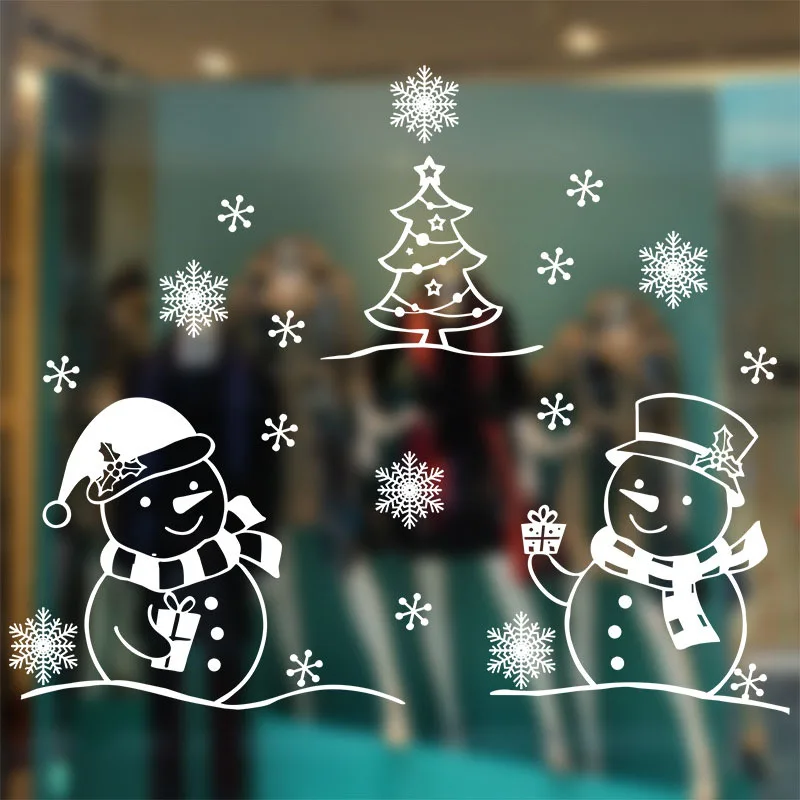 

2021 Christmas Static Window Sticker Christmas Decoration New Year Wallpaper Glass Window Decoration Spot Large
